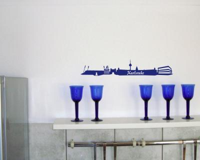 Wandsticker Karlsruhe Skyline - Ansicht 3
