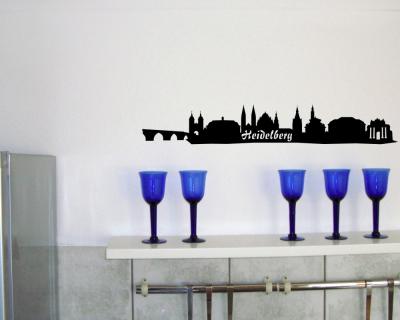 Wandsticker Heidelberg Skyline
