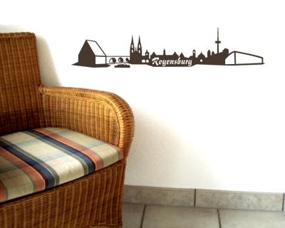 Wandsticker Regensburg Skyline - Ansicht 3