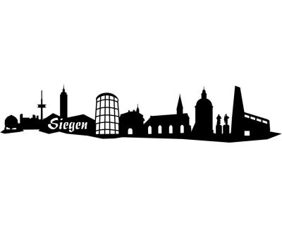 Wandsticker Siegen Skyline - Ansicht 1
