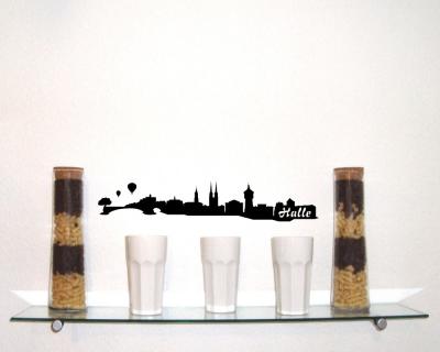 Wandsticker Halle Skyline