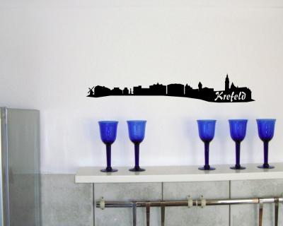 Wandsticker Krefeld Skyline Sonderangebot