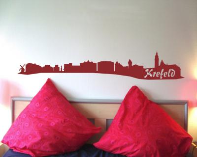 Wandsticker Krefeld Skyline - Ansicht 3