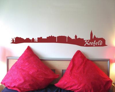 Wandsticker Krefeld Skyline Sonderangebot