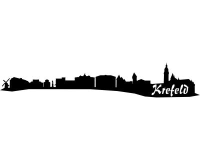 Wandsticker Krefeld Skyline - Ansicht 1