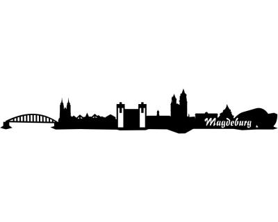 Wandsticker Magdeburg Skyline - Ansicht 1