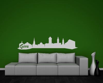 Wandsticker Gera Skyline - Ansicht 3