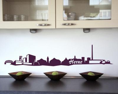 Wandsticker Herne Skyline - Ansicht 3