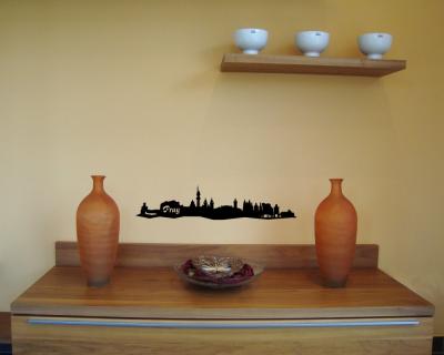 Wandsticker Prag Skyline
