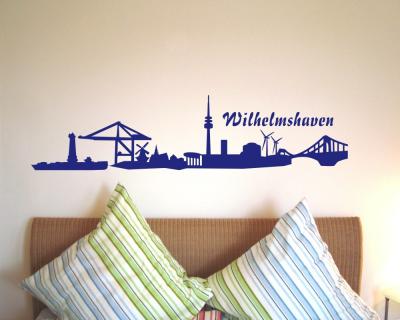 Wandsticker Wilhelmshaven Skyline Sonderangebot