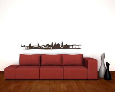 Wandsticker Freiburg Skyline - Ansicht 3