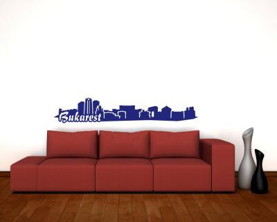 Wandsticker Bukarest Skyline Sonderangebot