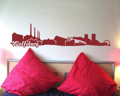 Wandsticker Wolfsburg Skyline - Ansicht 3