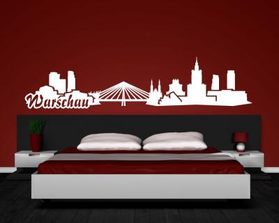 Wandsticker Warschau Skyline Sonderangebot