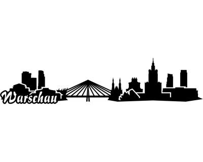 Wandsticker Warschau Skyline - Ansicht 1