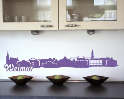Wandsticker Weimar Skyline - Ansicht 3