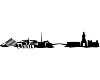 Wandsticker Dublin Skyline - Ansicht 1