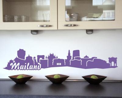 Wandsticker Mailand Skyline - Ansicht 3