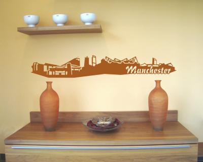 Wandsticker Manchester Skyline Sonderangebot