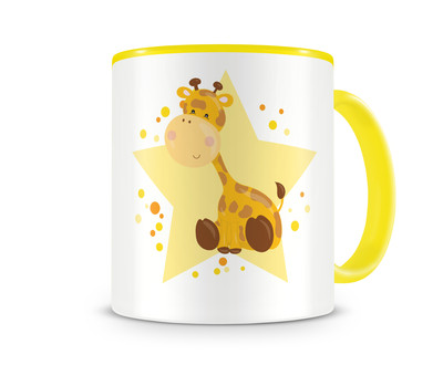 Tasse mit einer Giraffe als Motiv
