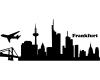 Wandsticker Frankfurt Skyline schwarz 30x12,6cm Sonderangebot