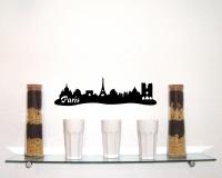 Wandsticker Paris Skyline schwarz 30x8,3cm