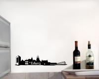 Wandsticker Erfurt Skyline  schwarz 30x6,2cm