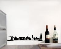 Wandsticker Bielefeld Skyline  schwarz 30x7cm