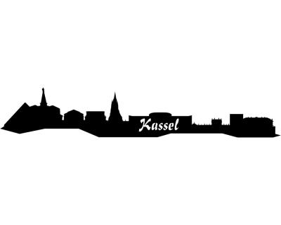 Wandtattoo Kassel Skyline schwarz 30x5,3cm - Ansicht 1