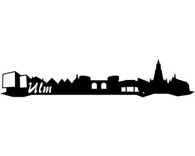 Wandtattoo Ulm Skyline schwarz 30x6cm - Ansicht 1