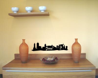 Wandtattoo Jena Skyline schwarz 30x7,4cm