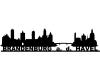 Wandtattoo Brandenburg an der Havel Skyline schwarz 30x7,1cm Sonderangebot