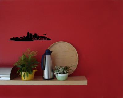 Wandtattoo Los Angeles LA Skyline schwarz 30x6,5cm