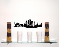 Wandtattoo Moskau Skyline schwarz 30x8,7cm