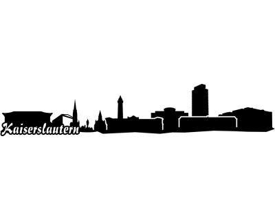 Wandtattoo Kaiserslautern Skyline schwarz 30x5,7cm Sonderangebot