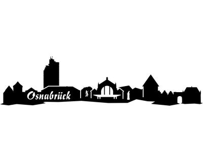 Wandtattoo Osnabrck Skyline schwarz 30x7,2cm - Ansicht 1