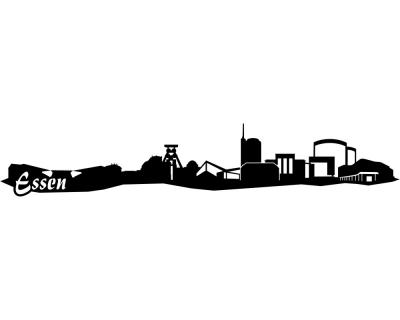 Wandtattoo Essen Skyline 30x5,4cm - Ansicht 1