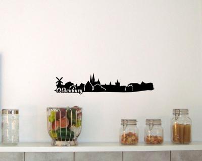 Wandtattoo Oldenburg Skyline 30x6,3cm Sonderangebot