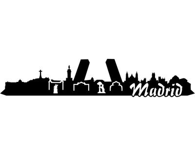 Wandtattoo Madrid Skyline 30x5,8cm - Ansicht 1
