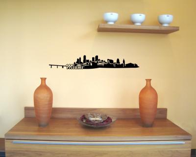 Wandtattoo Miami Skyline 30x4,6cm