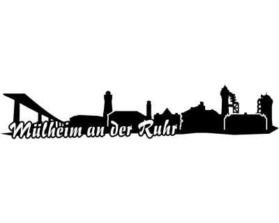 Wandtattoo Mlheim an der Ruhr Skyline 30x5,8cm - Ansicht 1