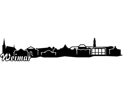 Wandtattoo Weimar Skyline 30x5,7cm - Ansicht 1