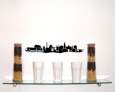 Wandtattoo Innsbruck Skyline 30x5,7cm Sonderangebot