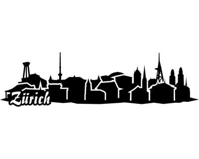 Wandtattoo Zrich Skyline 30x8,2cm - Ansicht 1