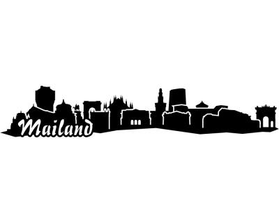 Wandtattoo Mailand Skyline 30x5,5cm Sonderangebot