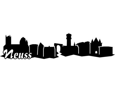 Wandtattoo Neuss Skyline 30x6,9cm - Ansicht 1