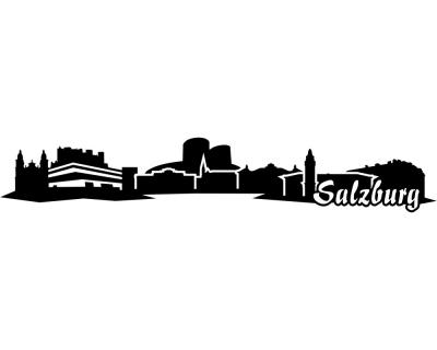 Wandtattoo Salzburg Skyline 30x5,1cm - Ansicht 1