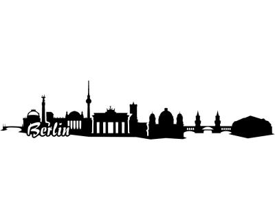 Wandtattoo Berlin Skyline 30x6,4cm Sonderangebot