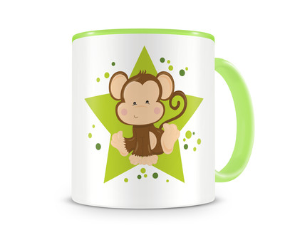 Tasse mit einem Affen als Motiv