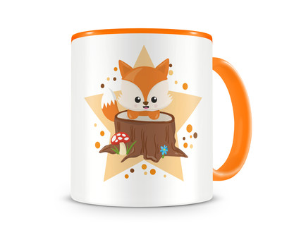 Tasse mit einem sen Fuchs als Motiv